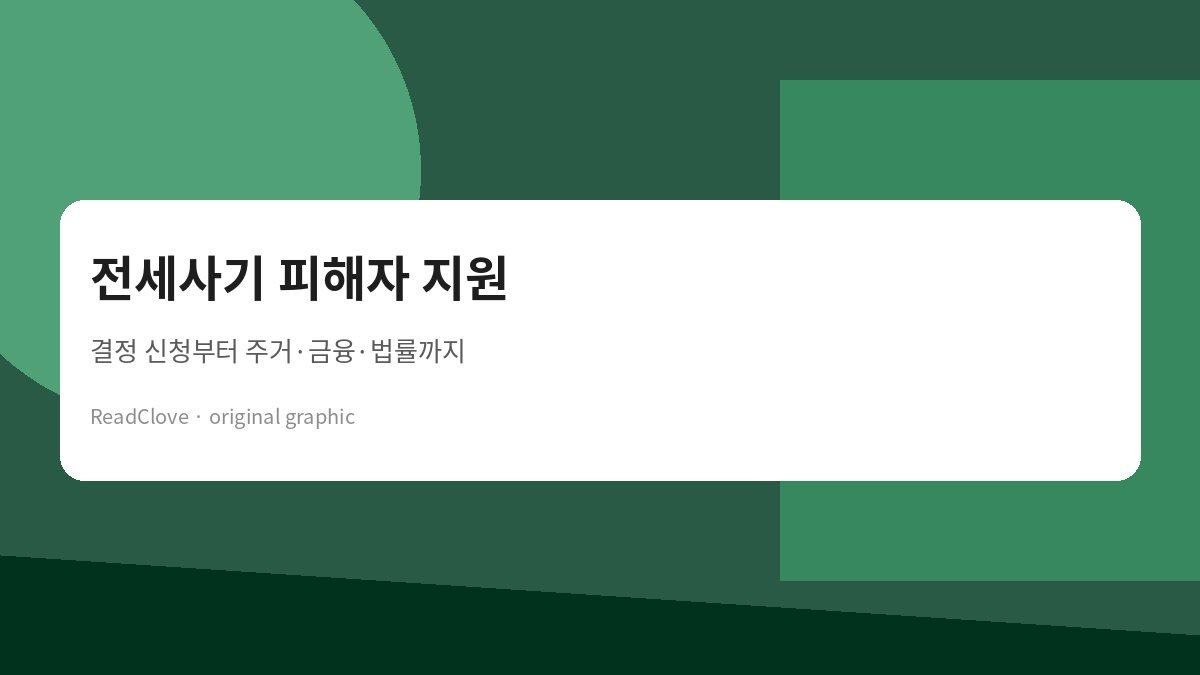 전세사기 피해자 지원, 어디서부터? 결정 신청·주거·금융·법률 경로