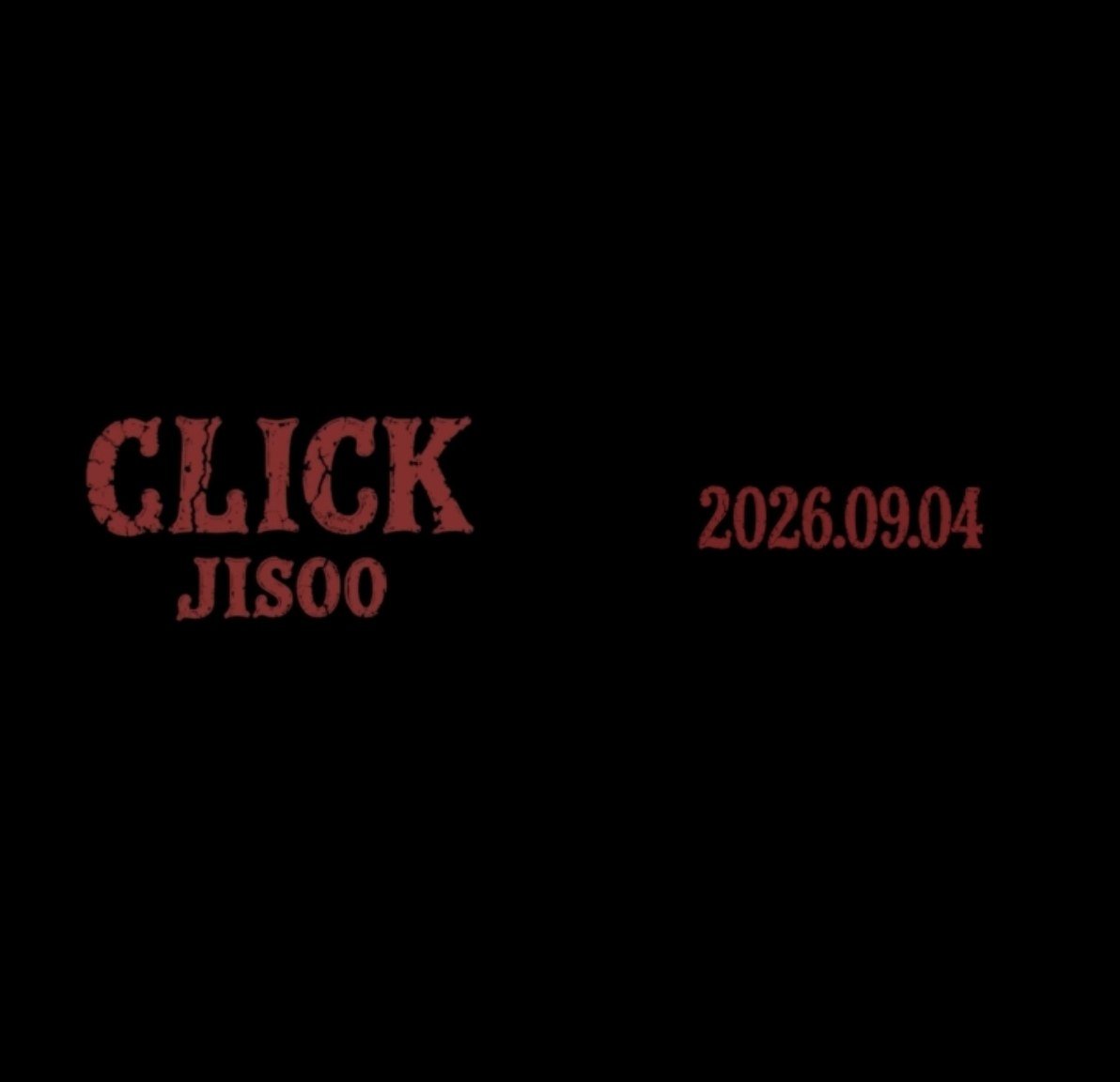 공식 카드 CLICK JISOO 2026.09.04