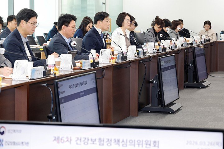 제6차 건강보험정책심의위원회가 열린 복지부 회의장