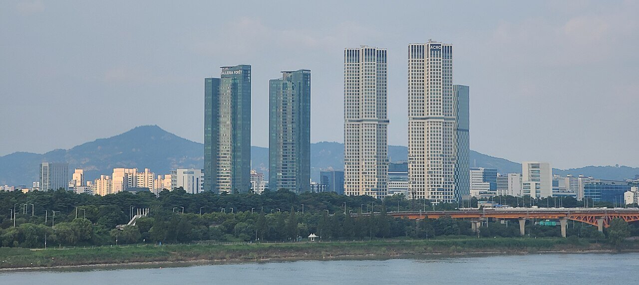 동호대교에서 본 서울숲