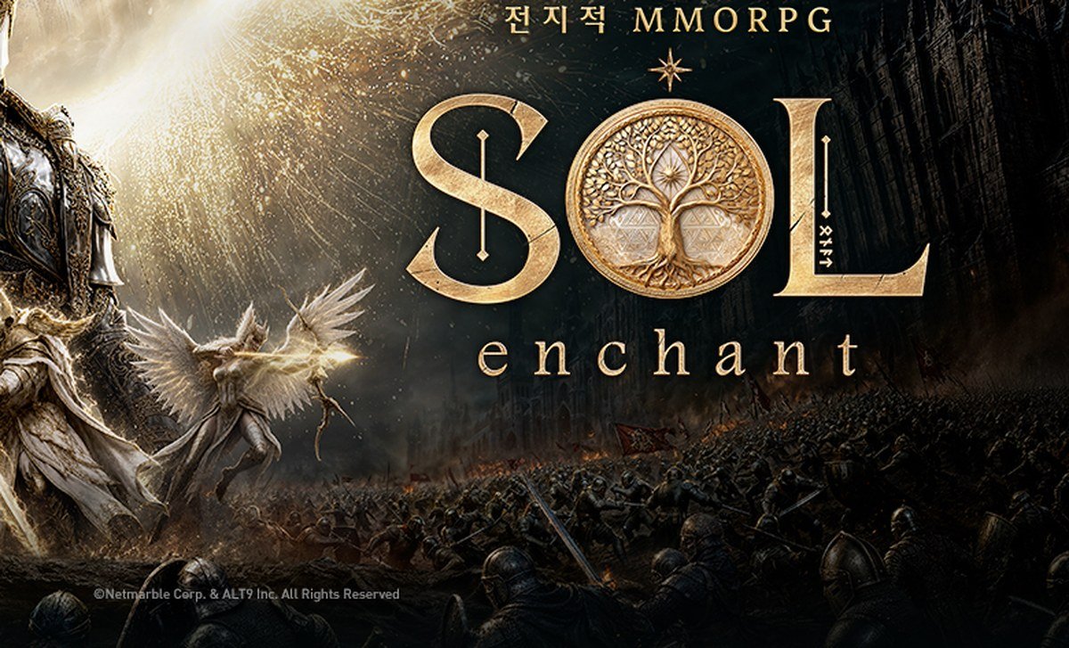날개 캐릭터와 SOL enchant 타이틀이 전면인 솔 인챈트 키아트 크롭
